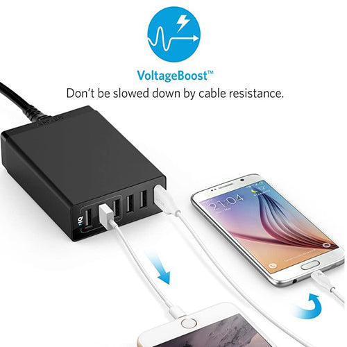 Anker 30W 6-Port USB Charger PowerPort 6 Lite