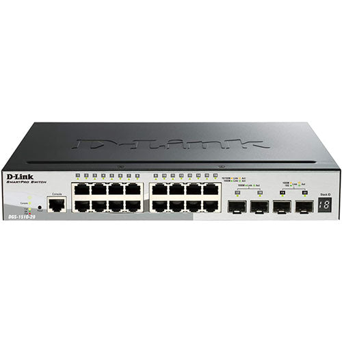 D-Link Fast Ethernet Switch, 16 20 Port SmartPro Managed (DGS-1510-20)